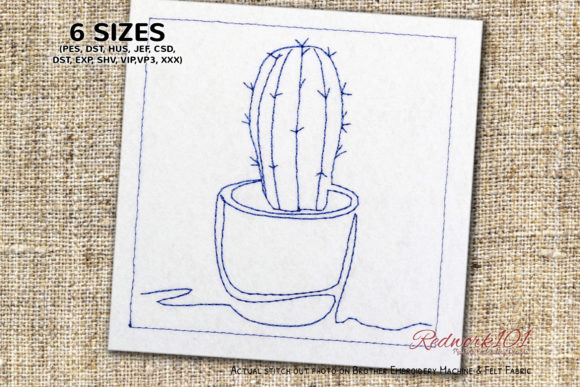Cacti Succulents Redwork