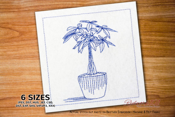 Cancer Plant Redwork Design