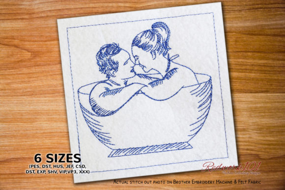 Couple in Bathtub Lineart Design