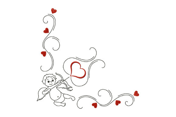 Cupid, Heart and Curls: Romantic Embroidery for Boutique Apparel