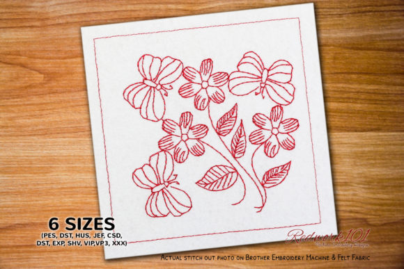 Flowers and Butterflies Lineart