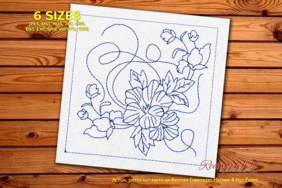 Fresh Spring Flowers Bluework