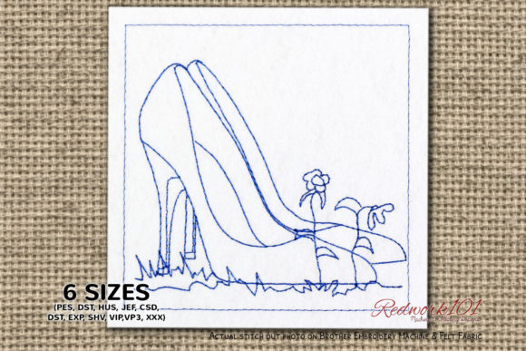 High Heeled Shoe Bluework