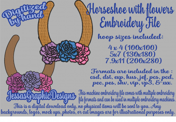 Horseshoe with Flowers