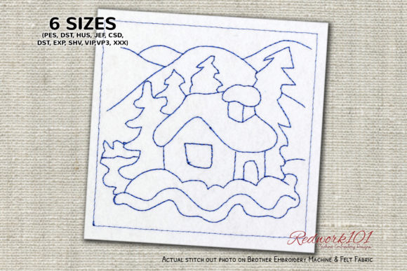 Ice House in Winter Bluework