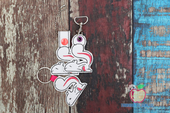 Lazy Squirrel ITH Key Fob Pattern