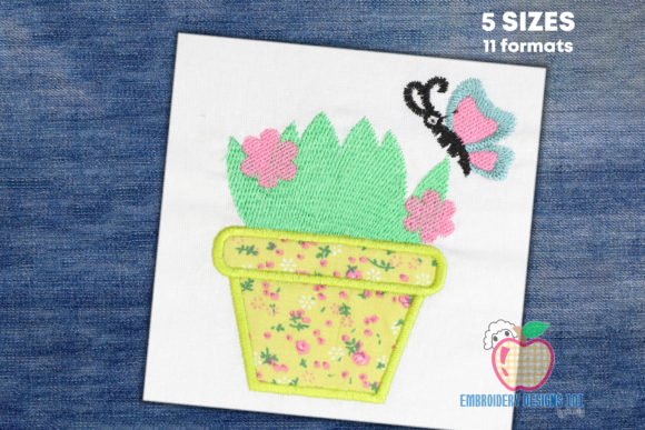 Plant Pot with Butterfly