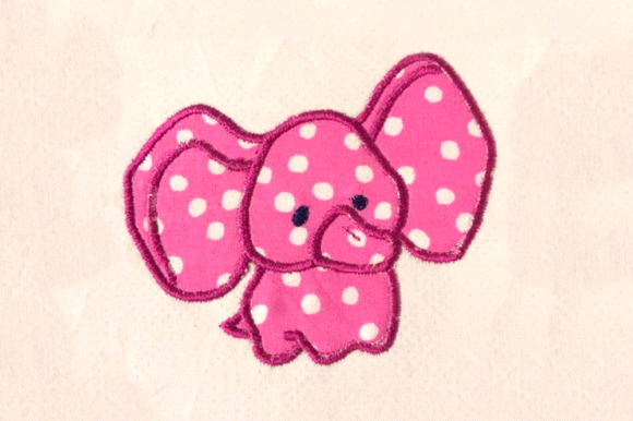 Stuffed Baby Elephant Applique